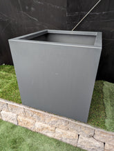 Veradek Cube Medium Grey Planter - Clearance